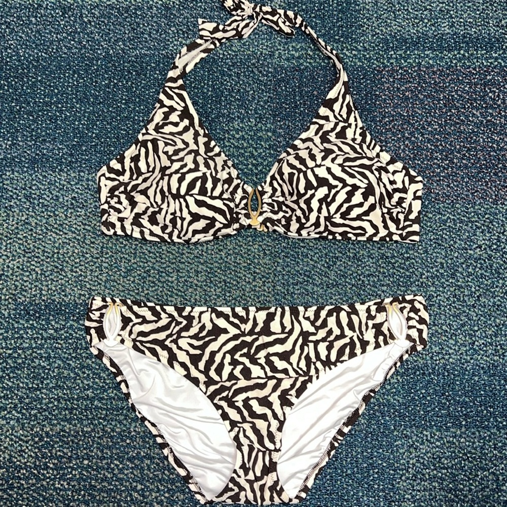 LANDS END Bikini Animal Print - Like New size 16